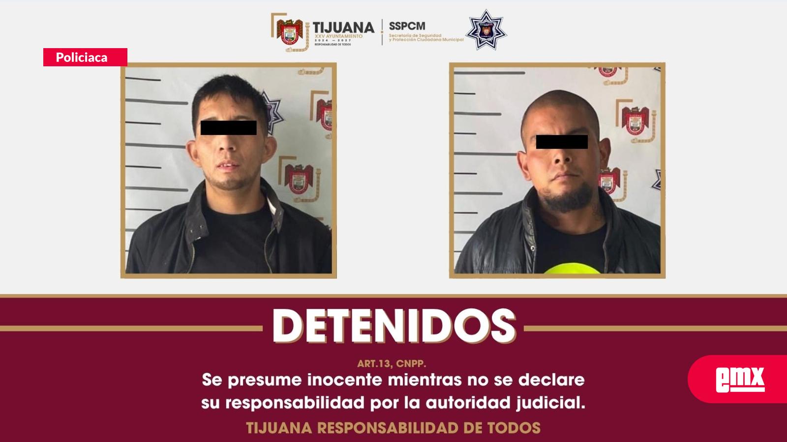 EMX-Asegura-Policía-Municipal-a-dos-hombres-por-allanamiento,-daños-y-portación-de-arma-de-fuego