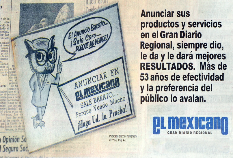 EMX-Una las formas publicitarias para anunciarse en El Mexicano.