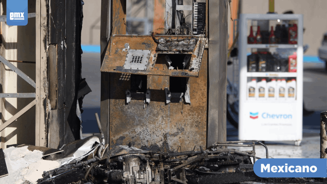 EMX-Se incendia bomba en gasolinera en el Pacífico