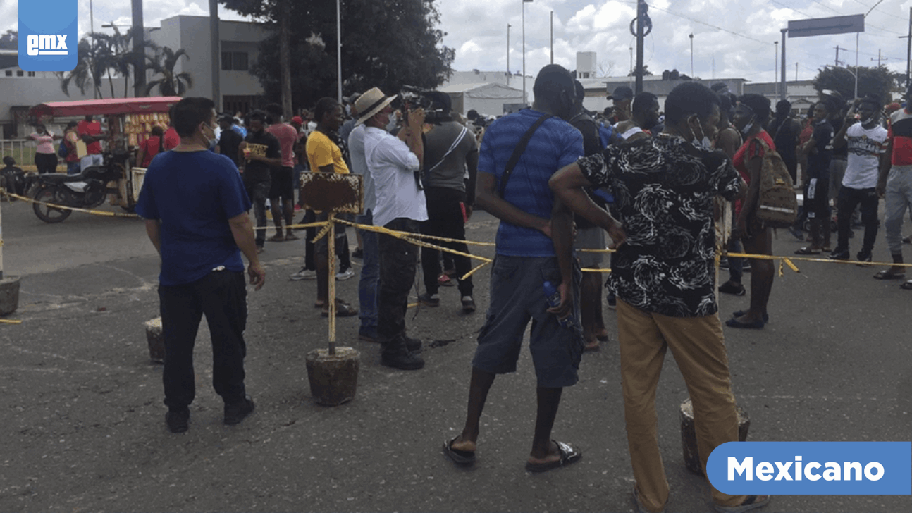 EMX-Migrantes haitianos protestan en Tapachula; piden salir de Chiapas