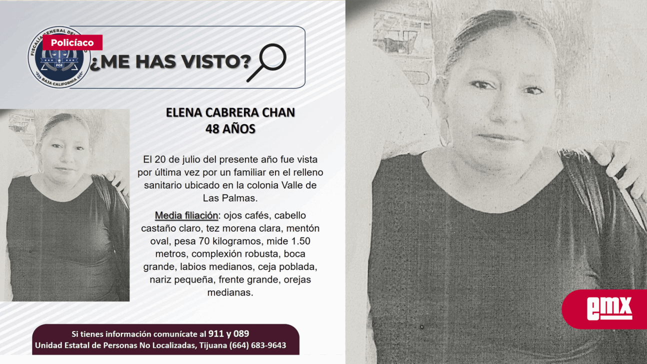 EMX-Pesquisa de mujer de 48 años, Elene Cabrera Chan 