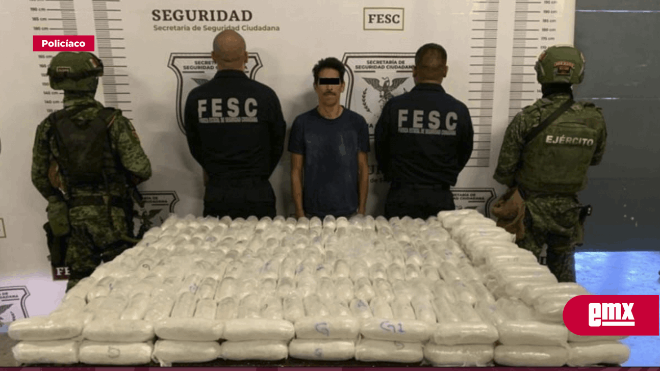 EMX-FESC y SEDENA confiscan cerca de 200 kilos de metanfetamina; hay un detenido