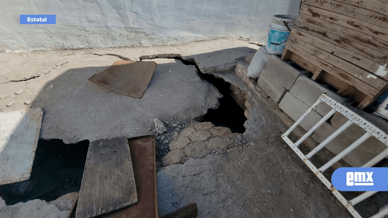 Casas en Zona Centro podrían colapsar por socavón - El Mexicano
