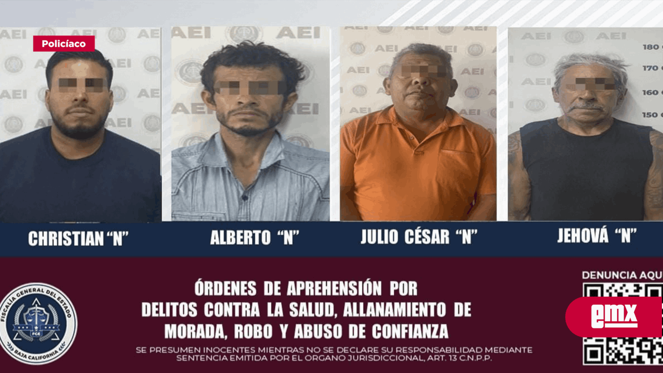 CAPTURAN A CUATROS SUJETOS POR DIFERENTES DELITOS EN ENS... - El Mexicano